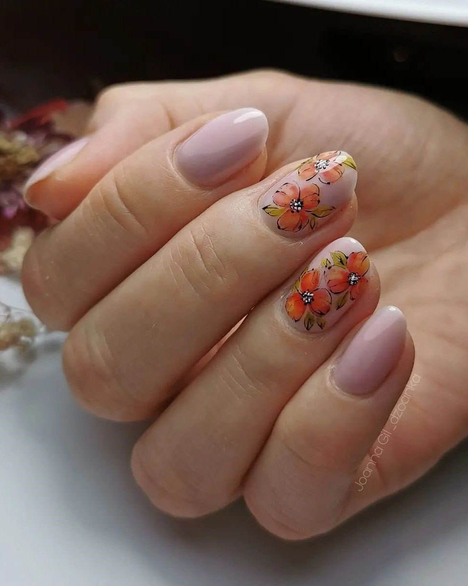 Spring Floral Nails Design