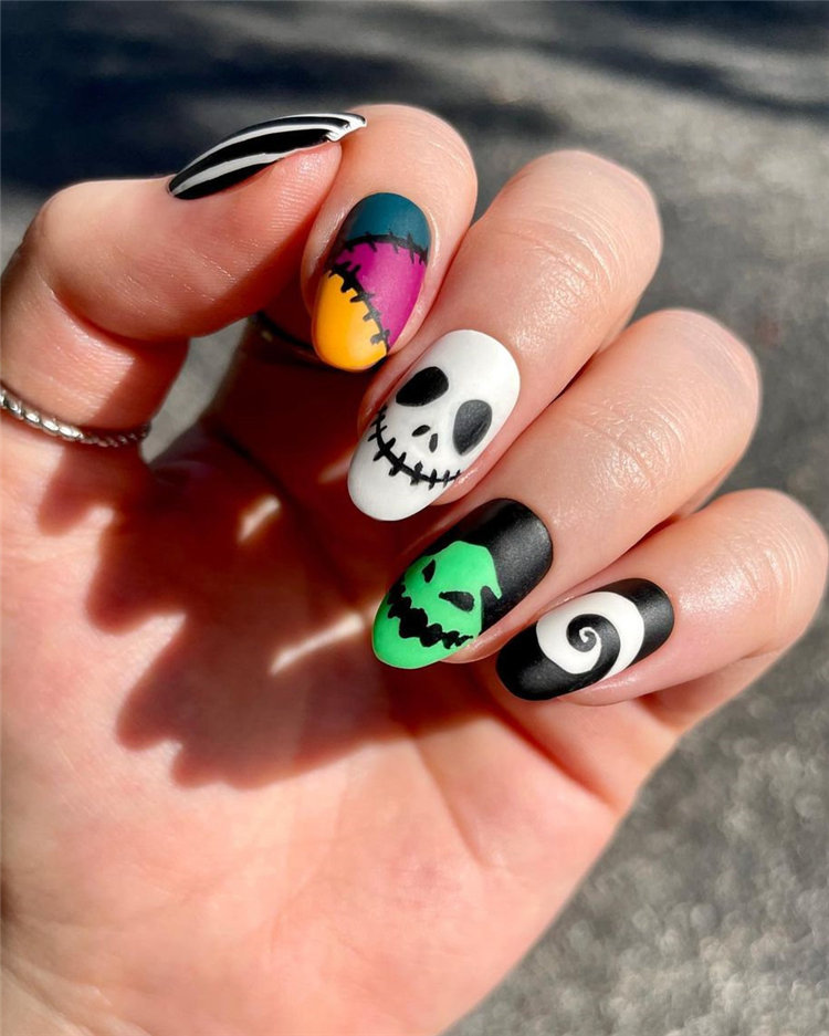 The Nightmare Before Christmas Nails Idea