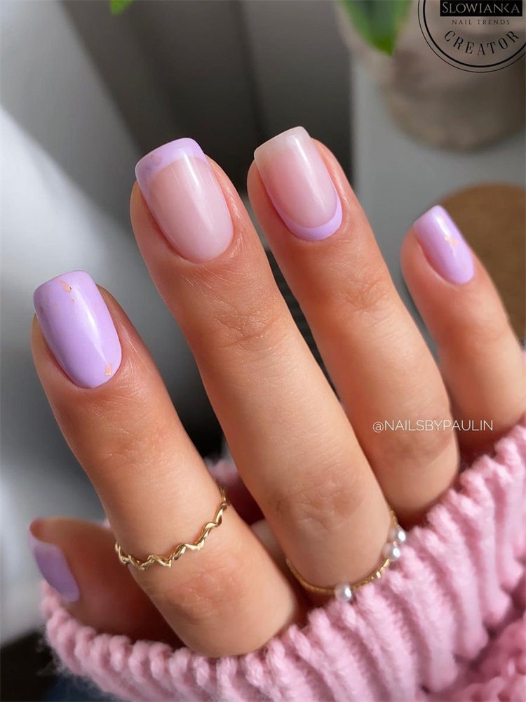 Simple Purple Nail Design