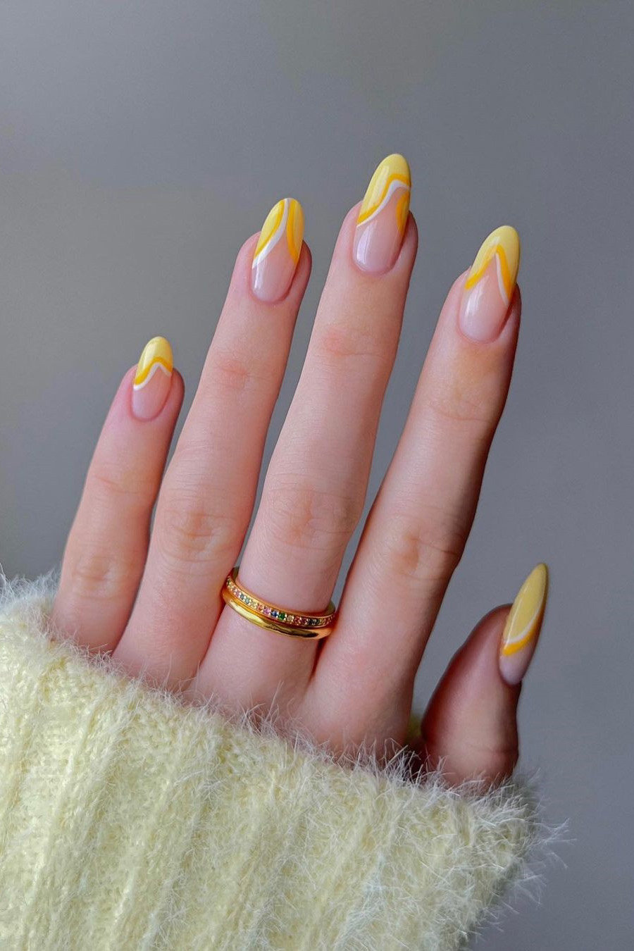 Cute Yellow French Manicure