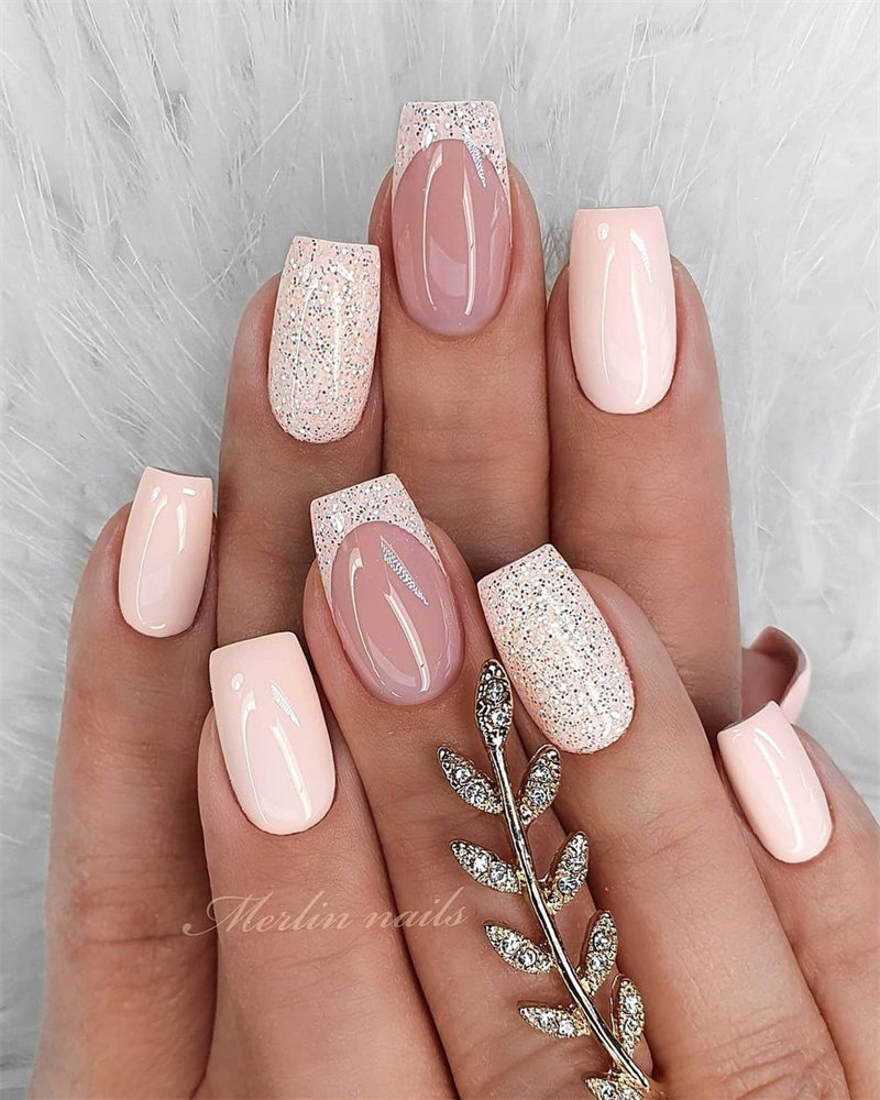 Gorgeous French Nails Design for Wedding