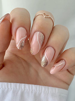 Glitter Swirls Nails Design