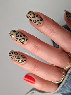 Matte Leopard Nails Design