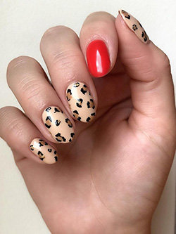 Leopard Print Nail Art Idea