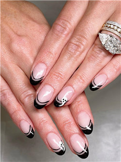 Black French Nails for Halloween