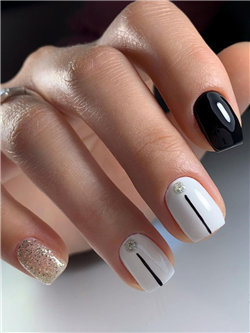 Simple White and Black Nail Designs