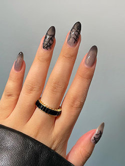 Spider Web Nail Designs For Halloween