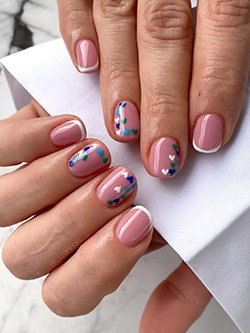 Short Pearl French Nails